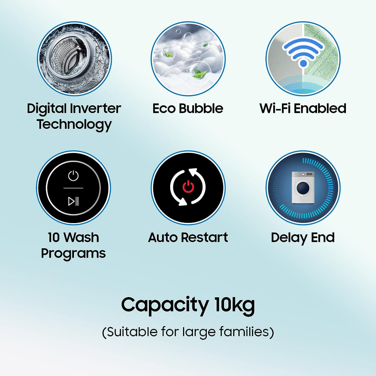 Samsung 10 Kg 5 Star Wi-Fi Enabled Inverter Fully Automatic Top Loading Washing Machine WA10BG4546BDTL Versailles Gray Ecobubble