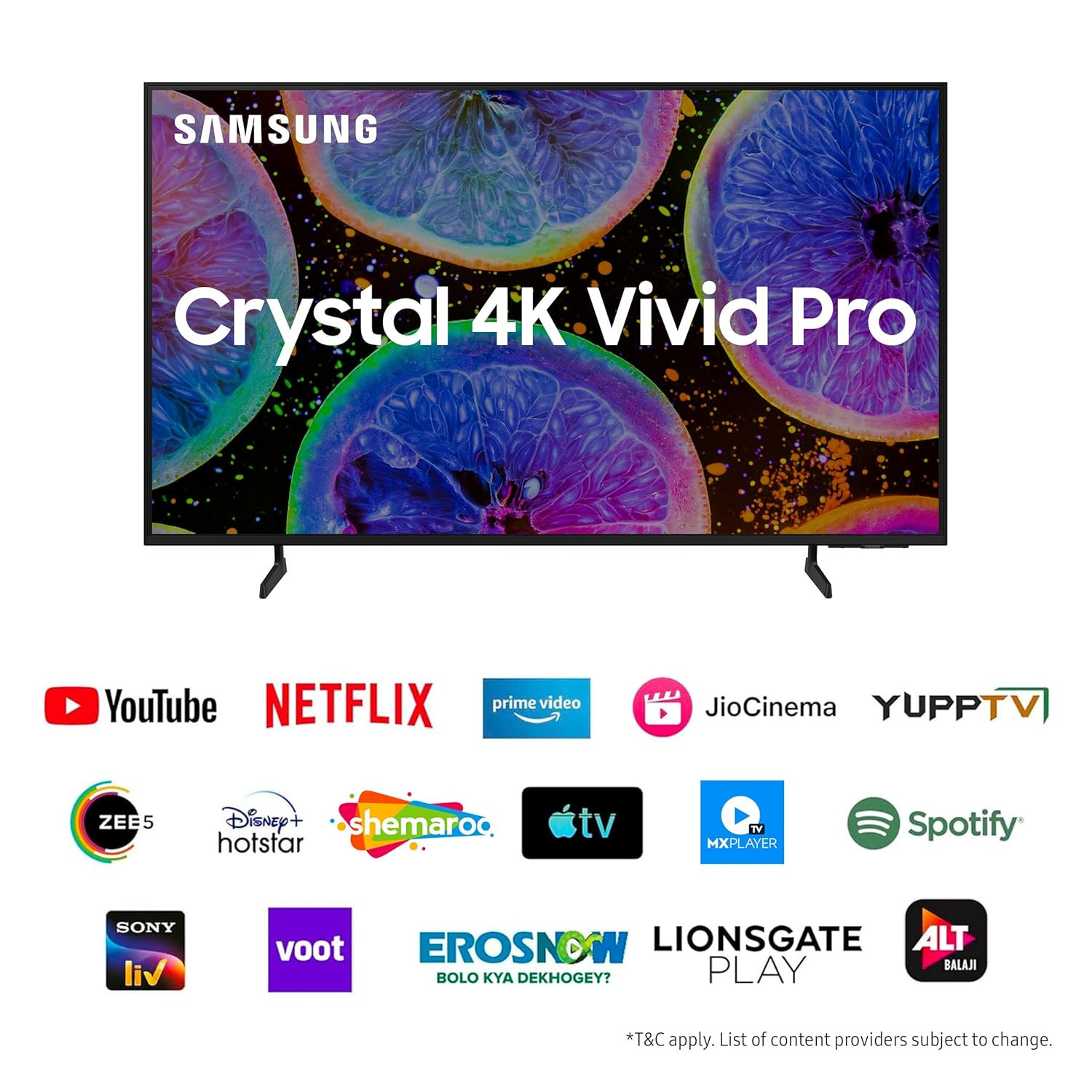 Samsung 108 cm 43 inches D Series Crystal 4K Vivid Pro Ultra HD Smart LED TV UA43DUE77AKLXL Black