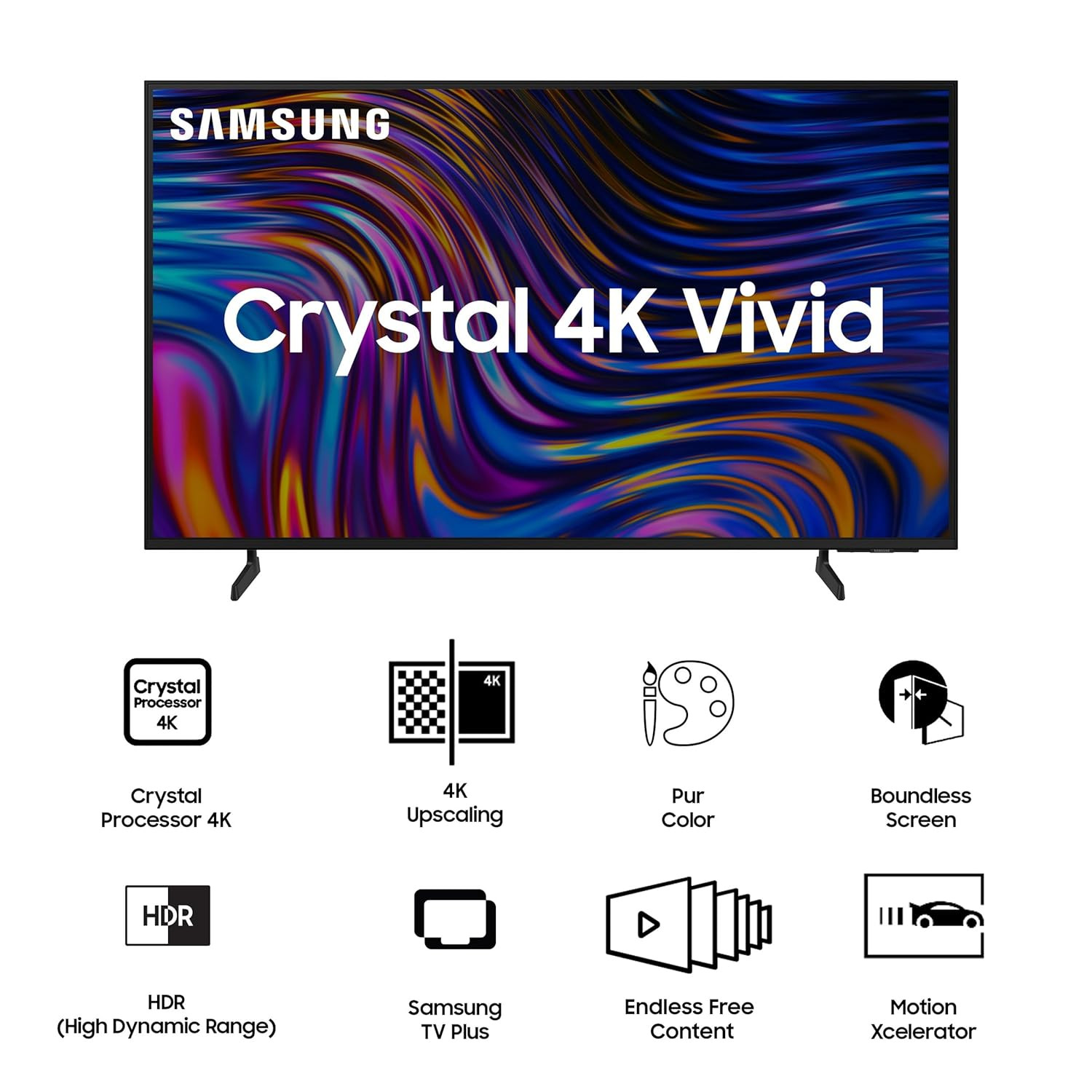 Samsung 108 cm 43 inches D Series Crystal 4K Vivid Ultra HD Smart LED TV UA43DUE70BKLXL Black