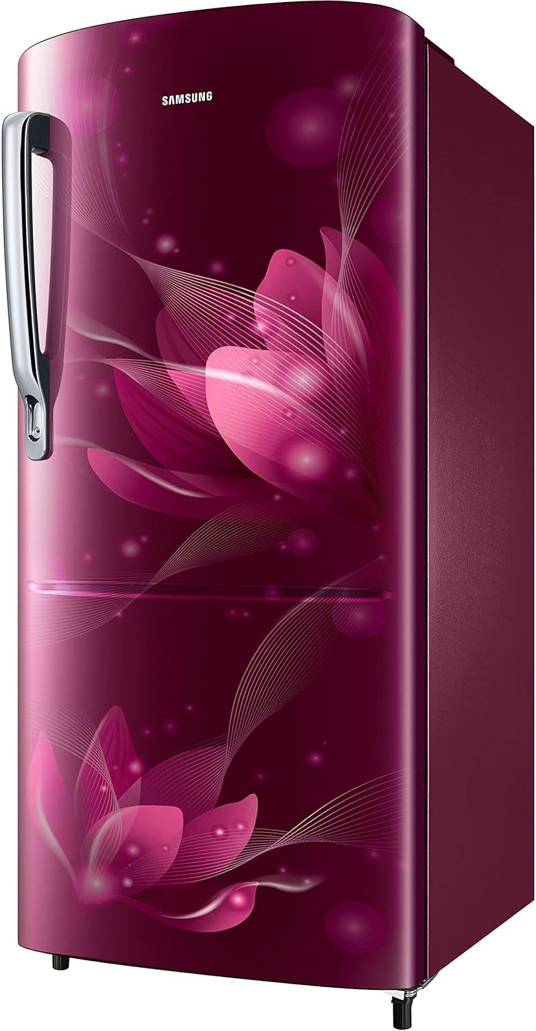 Samsung 183 L 2 Star Digital Inverter Direct-Cool Single Door Refrigerator RR20C2712R8NL Blooming Saffron Red 2023 Model