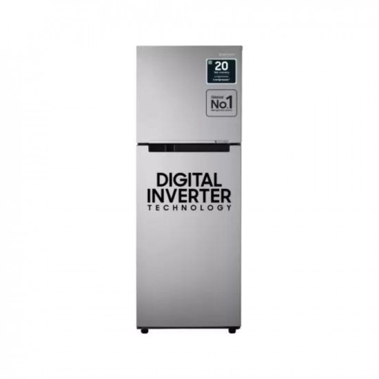 SAMSUNG 236 L Frost Free Double Door 2 Star Refrigerator with Digital Inverter Gray Silver RT28C3032GSHL
