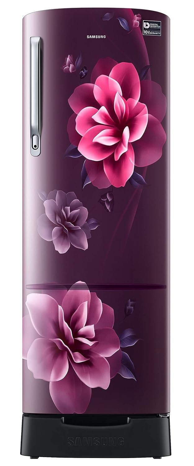 Samsung 246L 3 Star Inverter Direct-Cool Single Door Refrigerator Appliance RR26C3893CRHLCamellia Purple Base Stand Drawer 2023 Model