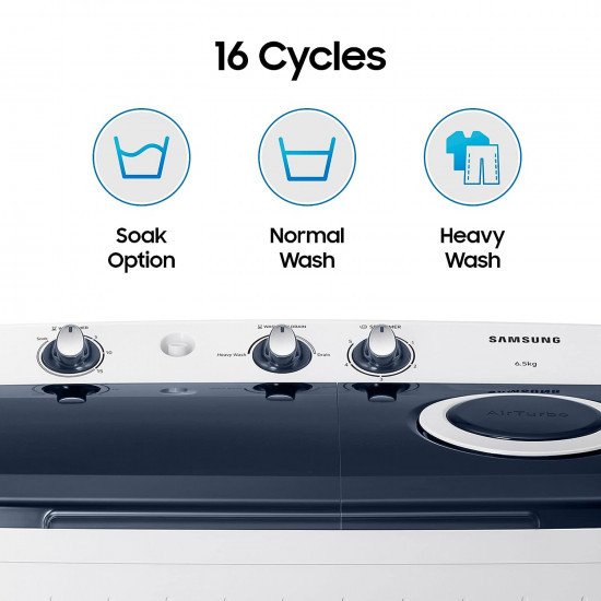 Samsung 65 kg 5 star Semi-Automatic Washing Machine WT65R2200LLTL Air Turbo Drying LIGHT GRAY Awarded as Washing Machine Brand of the year