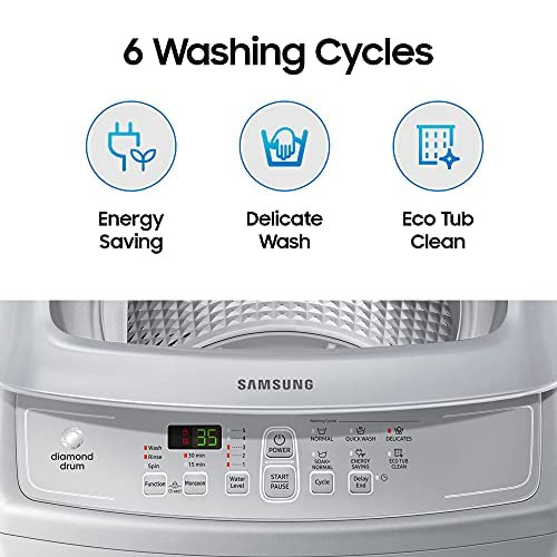 Samsung 7 kg Fully-Automatic Top Loading Washing Machine WA70A4002GSTL Imperial Silver Awarded as Washing Machine Brand of the year 