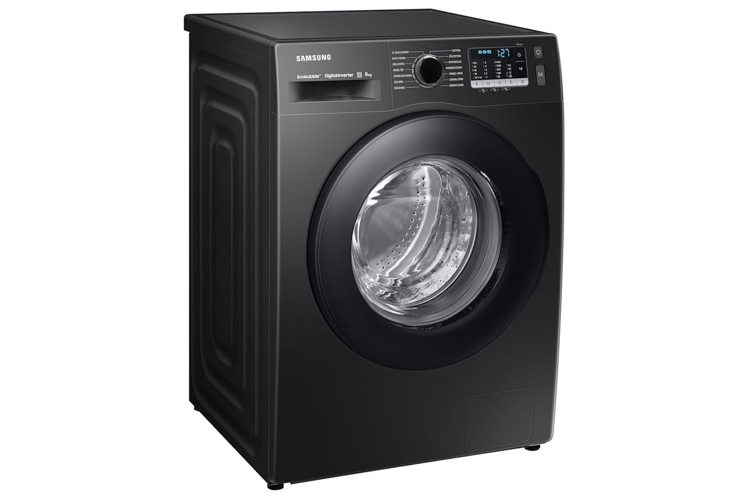 Samsung 8 kg Hygiene Steam with Inbuilt Heater Digital Inverter Fully-Automatic Front Load Washing Machine WW80TA046AB1TL Black