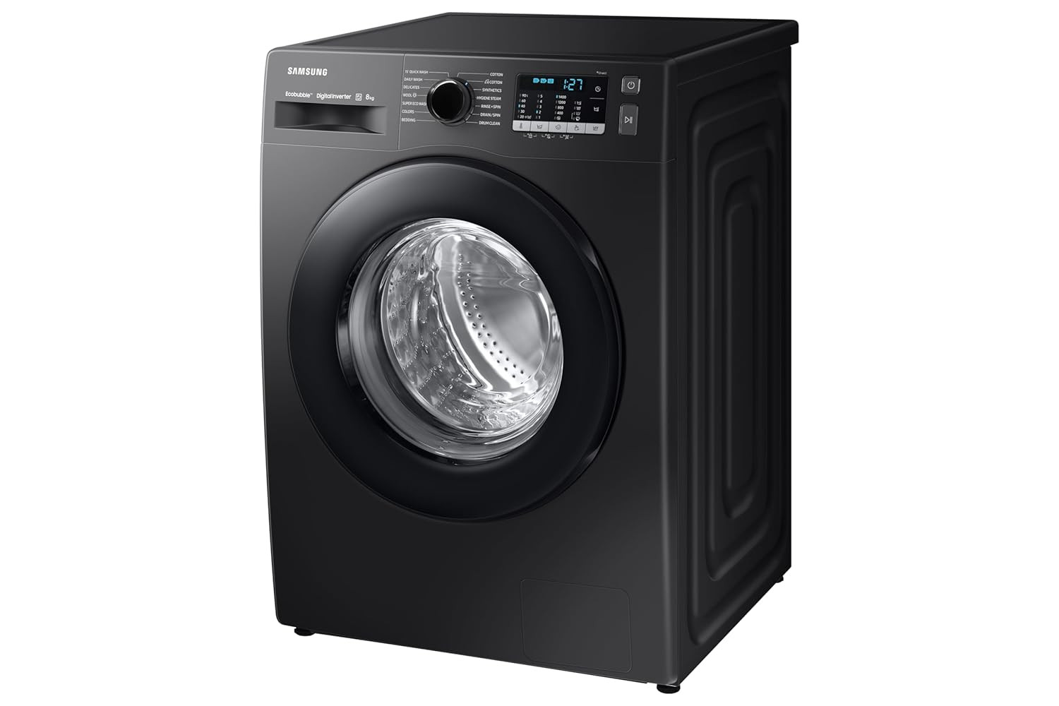 Samsung 8 kg Hygiene Steam with Inbuilt Heater Digital Inverter Fully-Automatic Front Load Washing Machine WW80TA046AB1TL Black