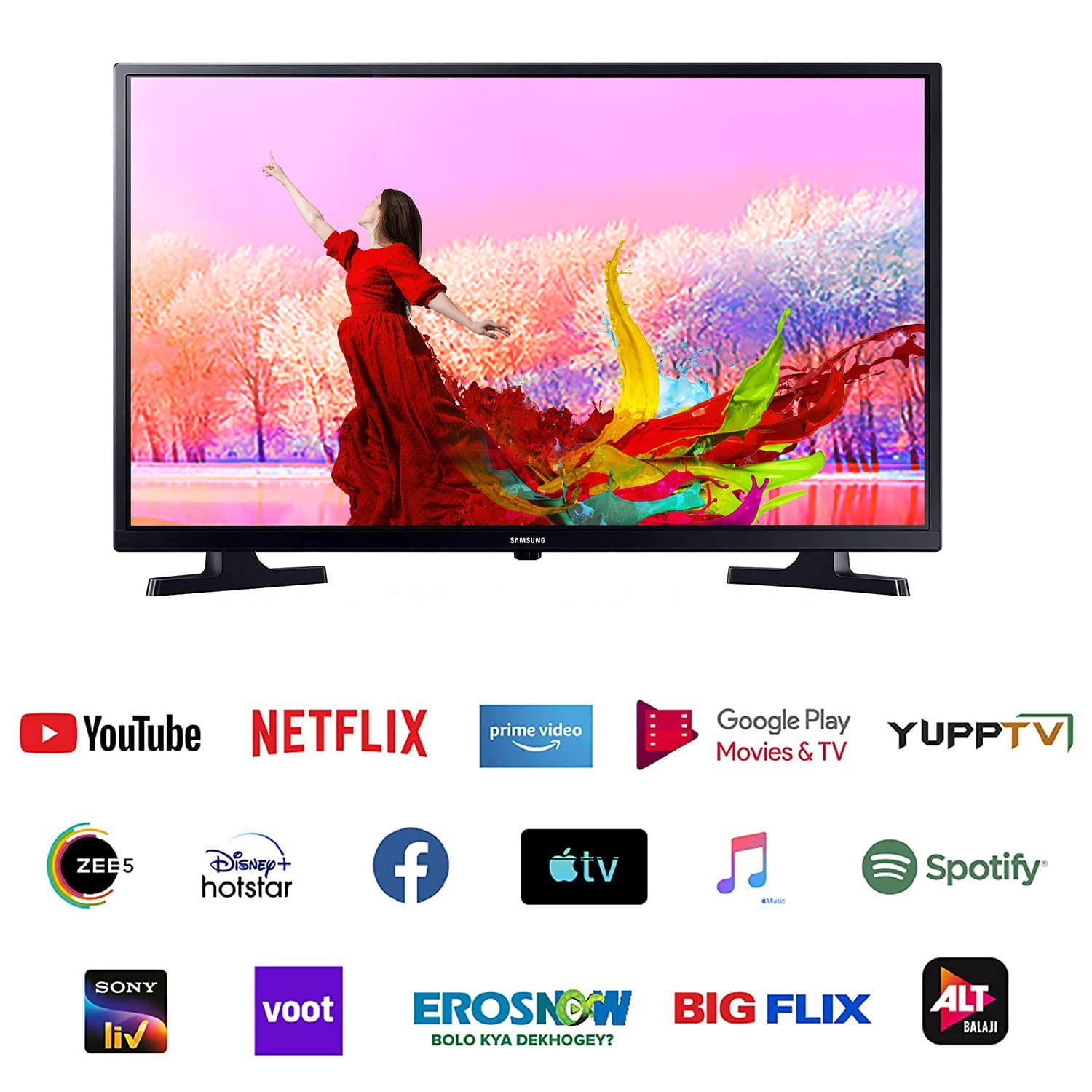 Samsung 80 cm 32 Inches Wondertainment Series HD Ready LED Smart TV UA32T4340BKXXL Glossy Black