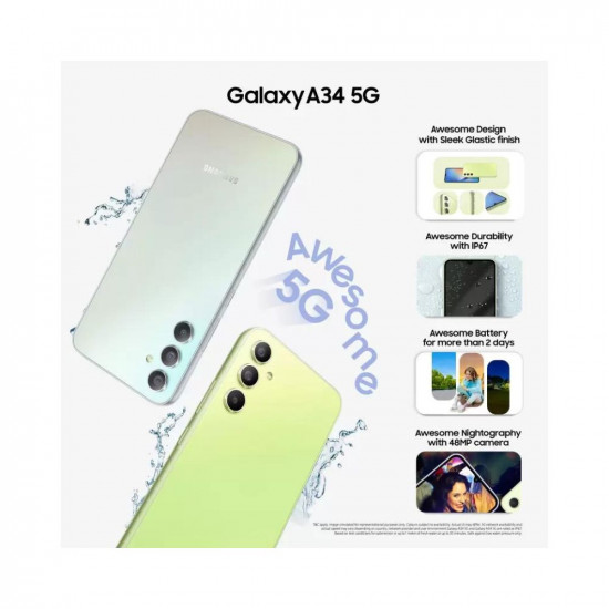 SAMSUNG Galaxy A34 5G Awesome Silver 128 GB 8 GB RAM