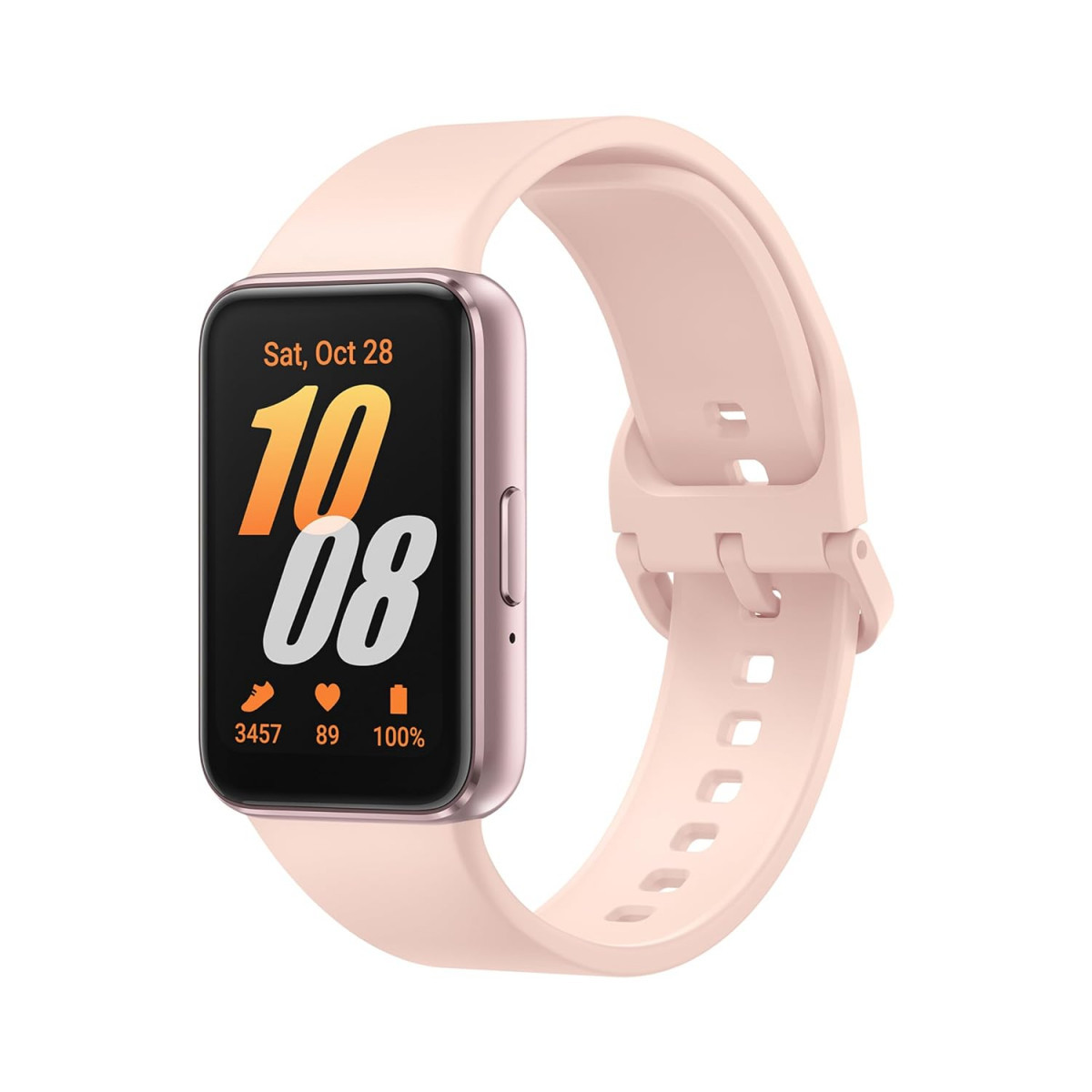 Samsung Galaxy Fit3 Pink Gold 40mm AMOLED Display with Aluminium Body Comprehensive Fitness and Health Tracking Upto 13-Day Battery with Fast Charging 5ATM  IP68 Rating