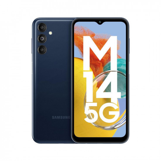 Samsung Galaxy M14 5G Berry Blue4GB128GB50MP Triple CamSegment039s Only 6000 mAh 5G SP5nm Processor2 Gen OS Upgrade  4 Year Security Update12GB RAM with RAM PlusAndroid 13Without Charger