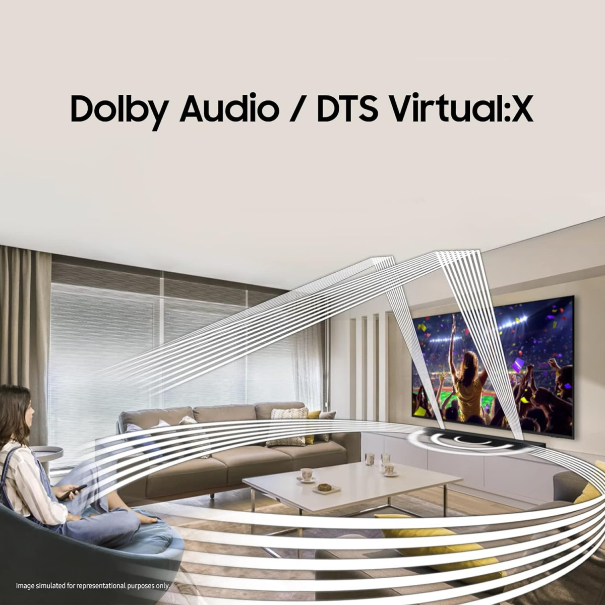 Samsung Soundbar HW-B550XL 21 Channel Wireless Subwoofer Dolby 2ch  DTS Virtual X Experience Sound AI Adaptive Sound Lite Energy Star Black