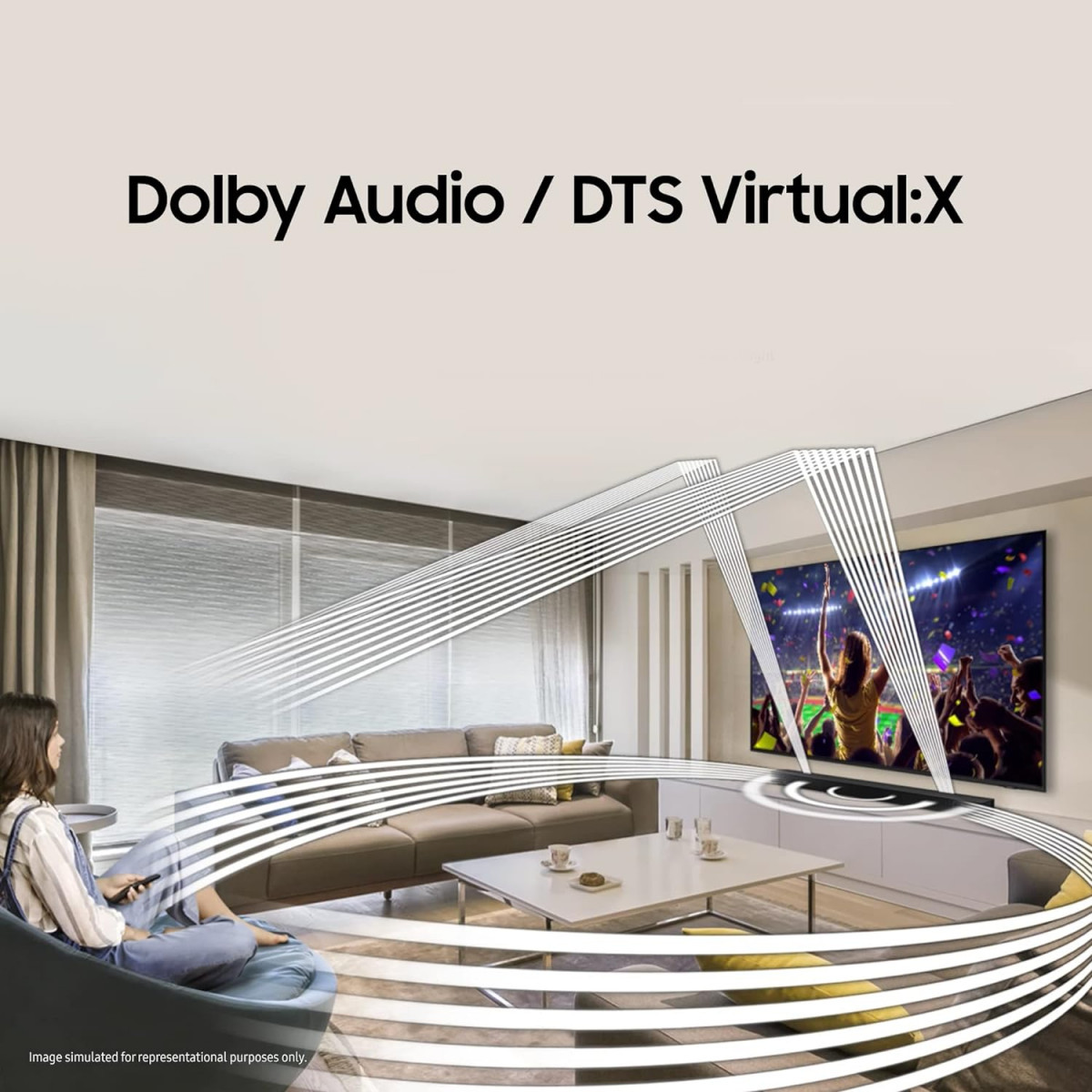 Samsung Soundbar with Dolby 51ch Built-in Center Firing Speakers  Subwoofer HW-B670XL Black