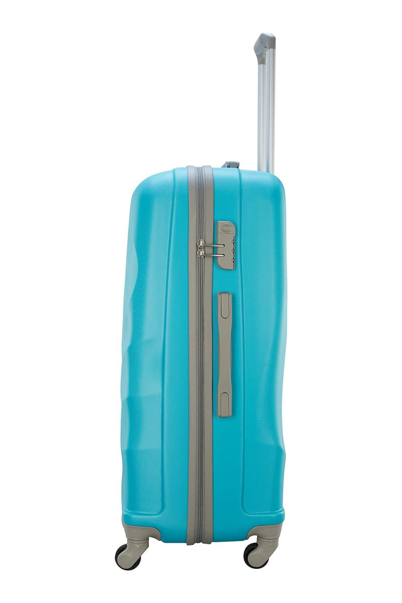 Skybags Mint 79Cms Large Check-in Polycarbonate Hardsided 4 Smooth Wheels SpeedWheel Trolley 8 Wheel Suitcase Turquoise Blue 80 Centimeters