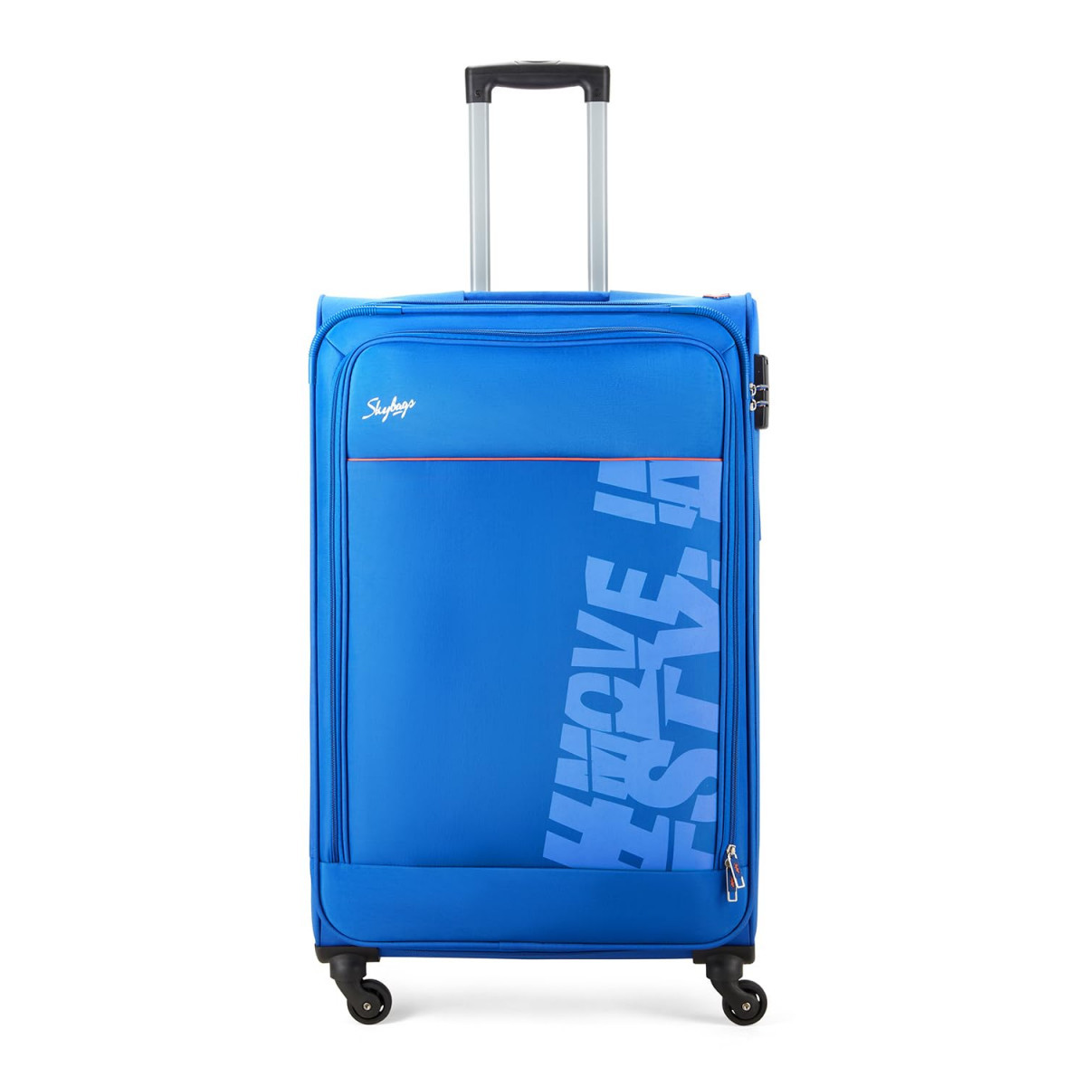 Skybags Rhumba 4W Str 79 E  Check-in Polyester Soft Sided 4 Wheels Spinner Trolleys Blue Large