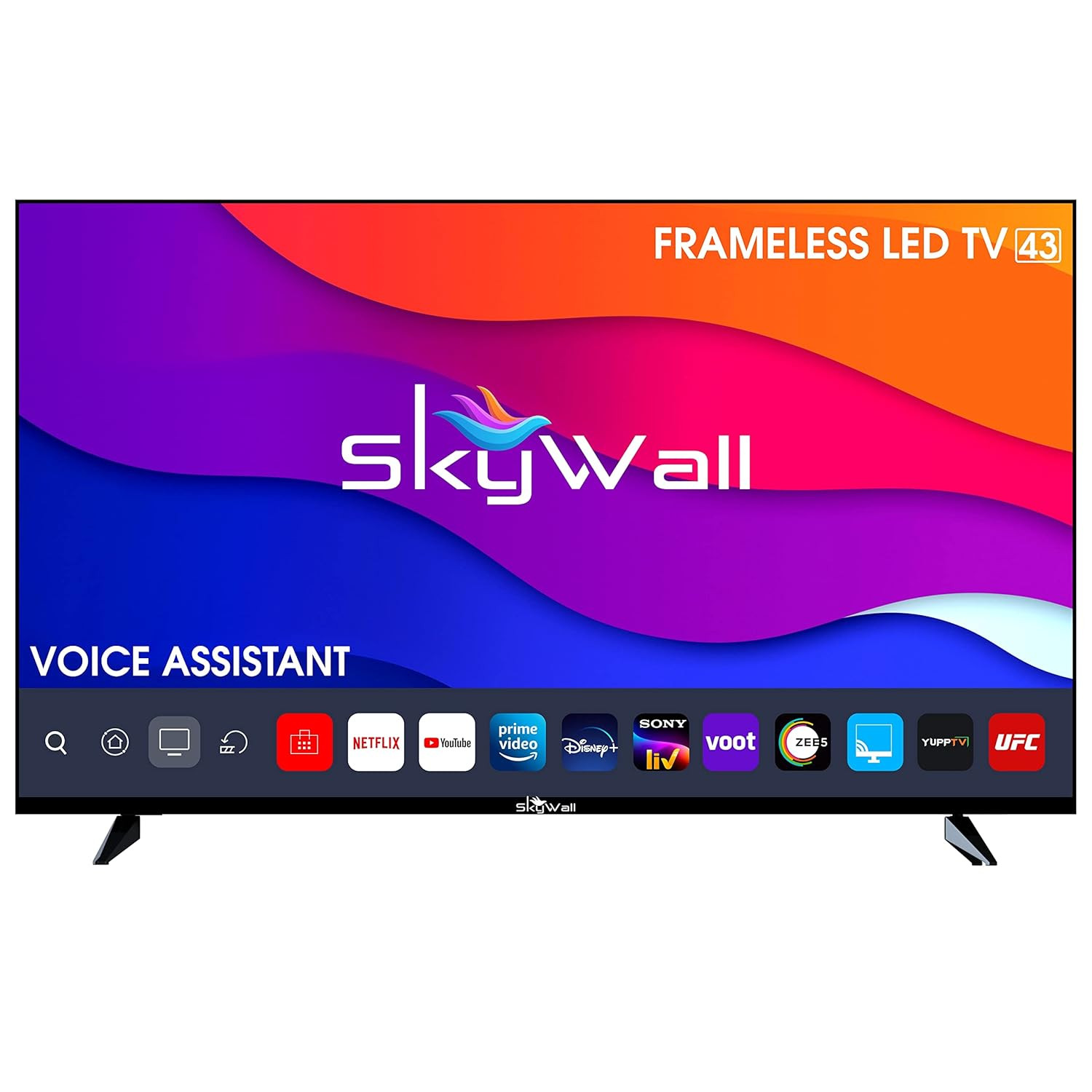 SKYWALL 10786 cm 43 inches Full HD LED Smart TV 43SW-VS Black