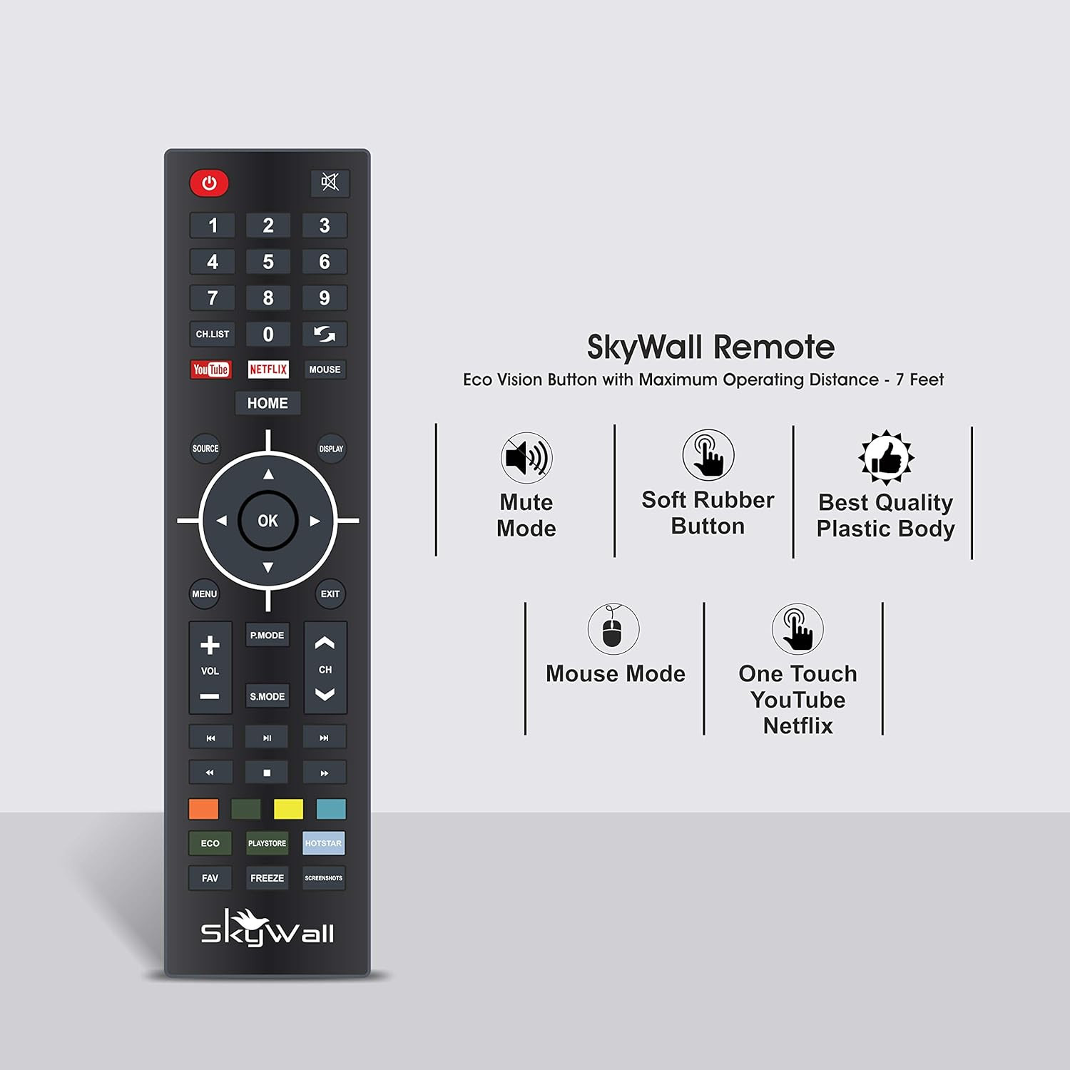 SKYWALL 8128 cm 32 inches HD Ready Smart LED TV 32SWELS-PRO Black