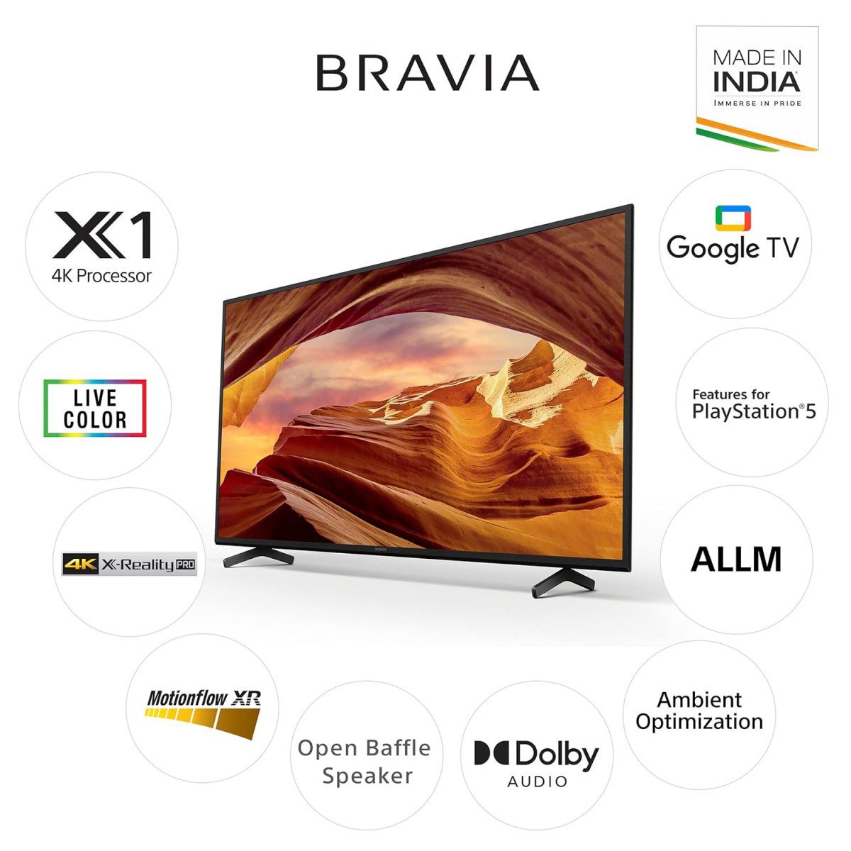 Sony Bravia 108 cm 43 inches 4K Ultra HD Smart LED Google TV KD-43X75L Black