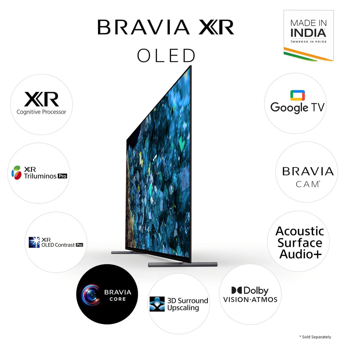 Sony Bravia 139 cm 55 inches XR Series 4K Ultra HD Smart OLED Google TV XR-55A80L Black