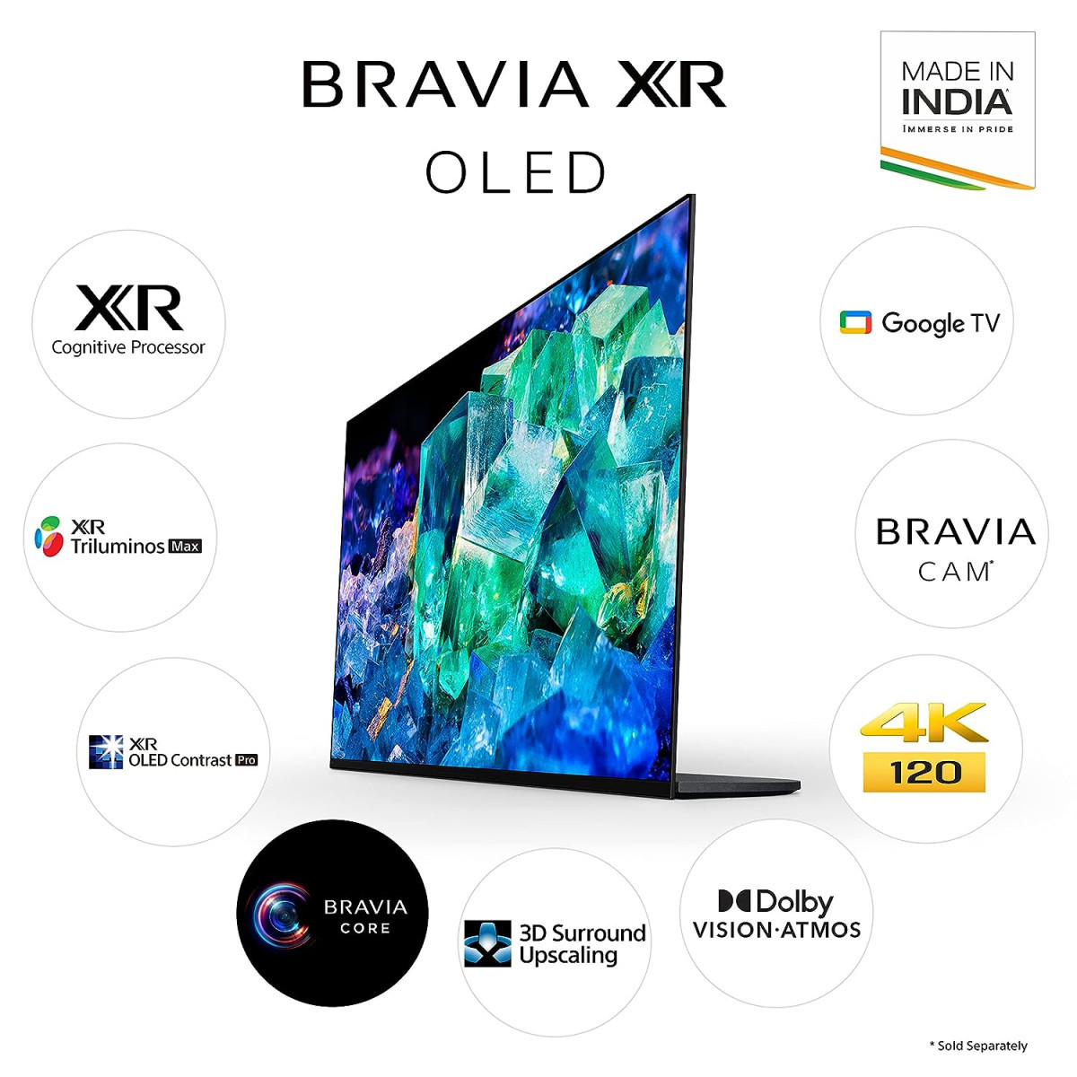 Sony Bravia 164 cm 65 inches XR Series 4K Ultra HD Smart OLED Google TV XR-65A95K Black