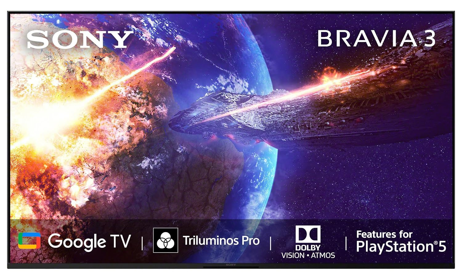 Sony BRAVIA 3 Series 139 cm 55 inches 4K Ultra HD AI Smart LED Google TV K-55S30B Black