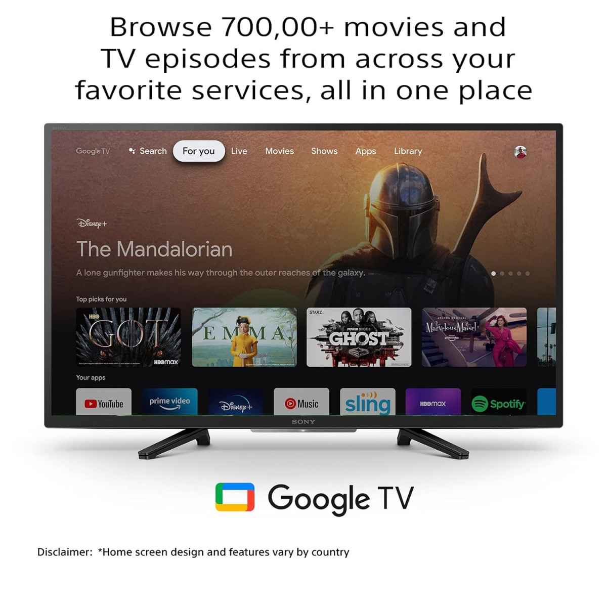 Sony Bravia 80 cm 32 inches HD Ready Smart LED Google TV KD-32W820K Black