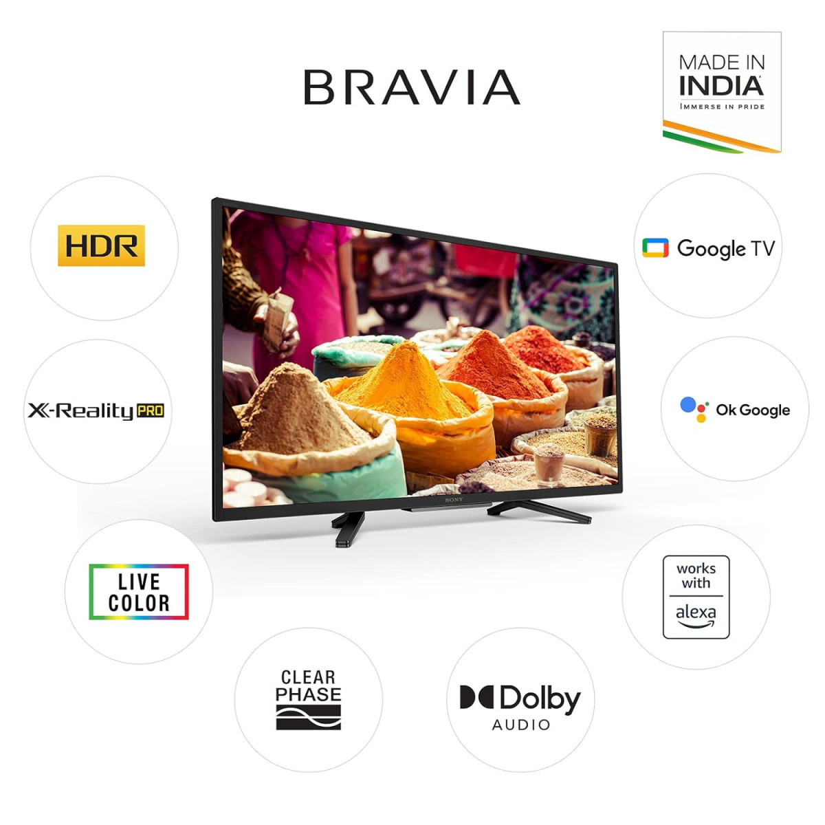 Sony Bravia 80 cm 32 inches HD Ready Smart LED Google TV KD-32W820K Black