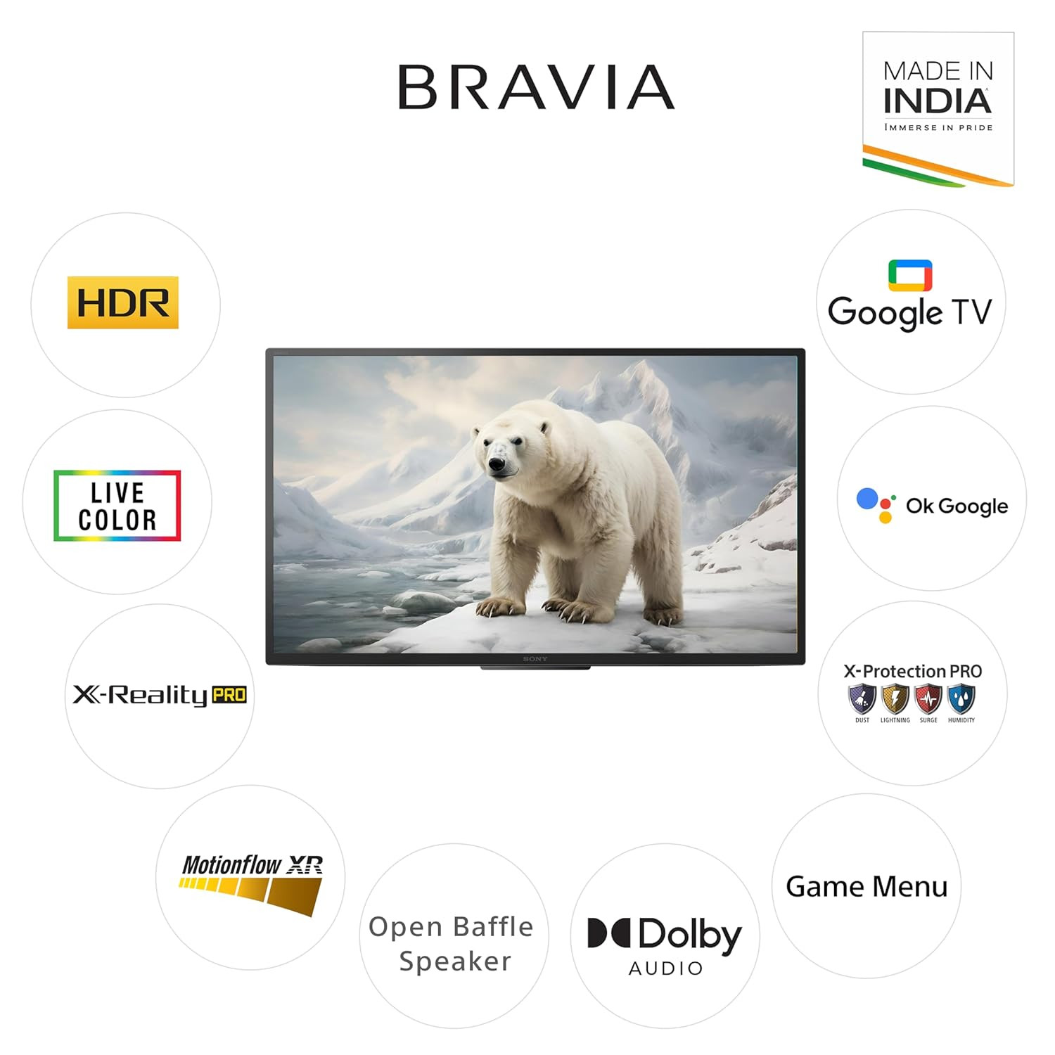 Sony BRAVIA 80 cm 32 inches HD Ready Smart LED Google TV KD-32W825 Black