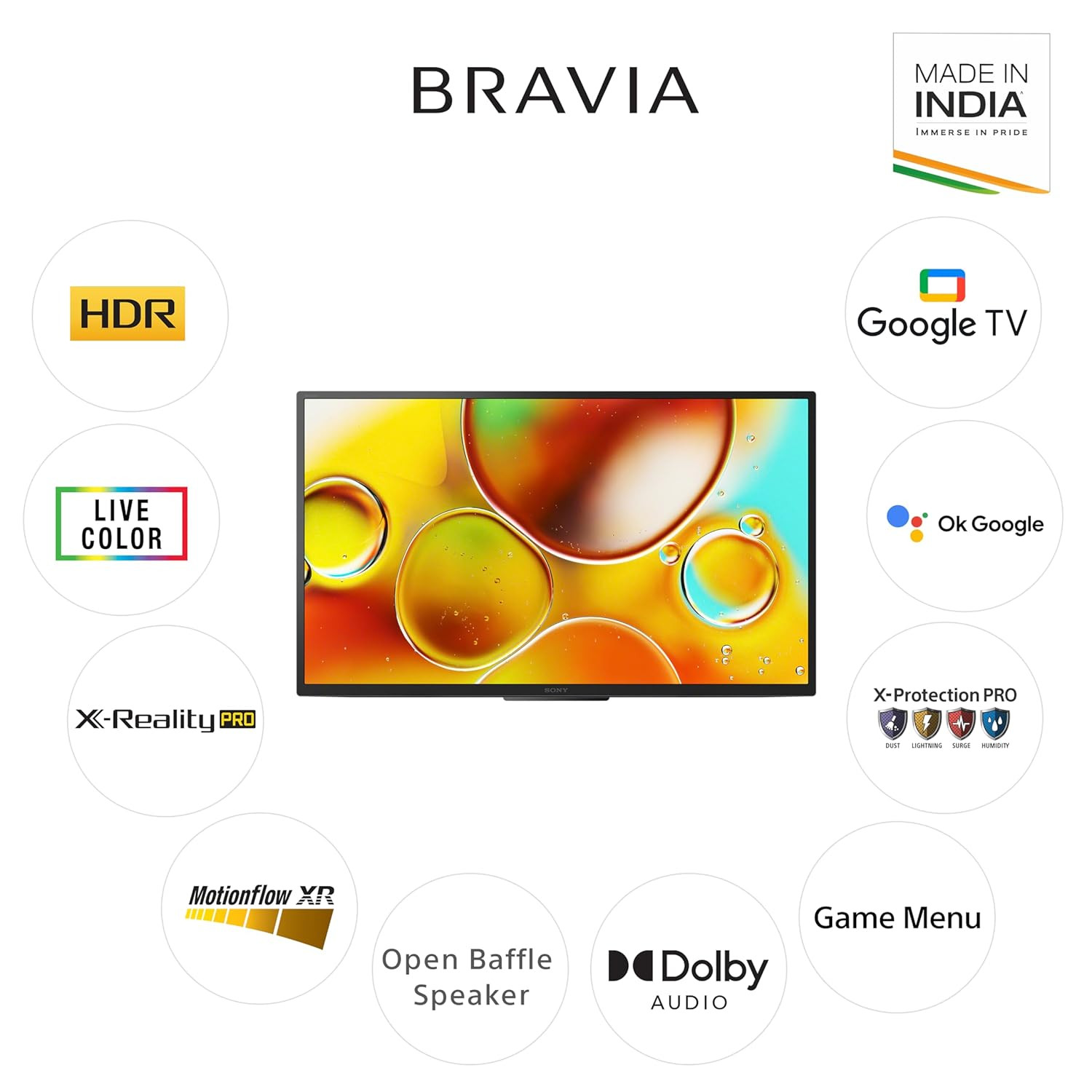 Sony BRAVIA 80 cm 32 inches HD Ready Smart LED Google TV KD-32W835 Black