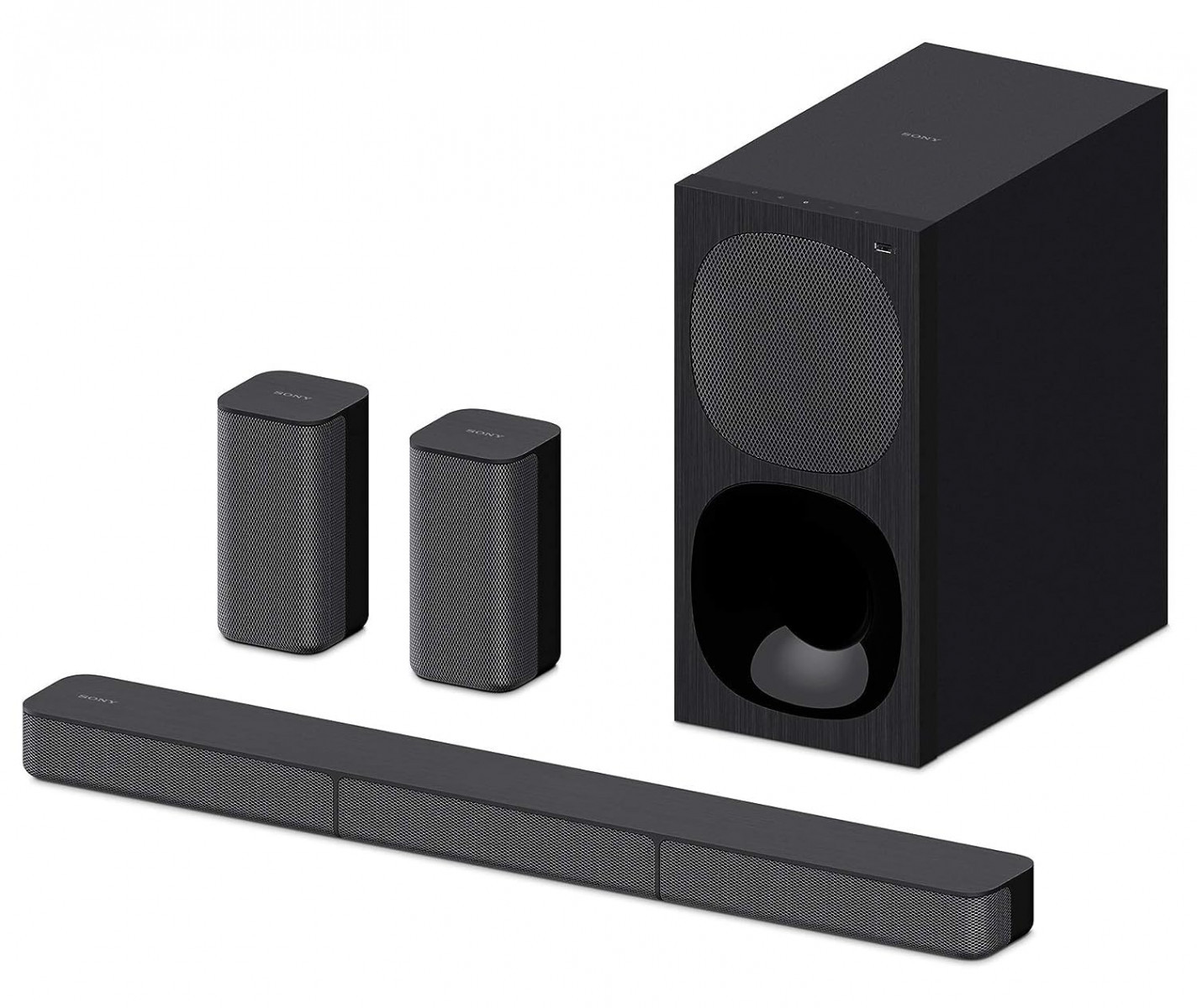 Sony HT-S20R Real 51ch Dolby Digital Soundbar for TV with subwoofer and Compact Rear Speakers 51ch Home Theatre System 400WBluetooth  USB Connectivity HDMI  Optical connectivity