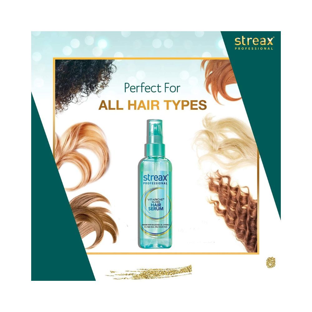 Buy Streax Professional Vitariche Gloss Hair Serum  200 ml Online at Best  Prices in India  Beauty Palace