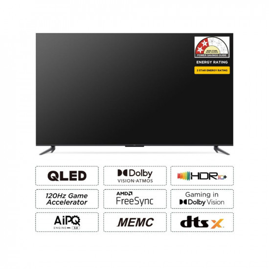 TCL 139 cm 55 inches 4K Ultra HD Smart QLED Google TV 55T6G BlackArshi