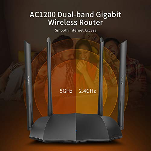 Tenda Ac8 Ac1200 Mu-Mimo Wireless Gigabit Router,Wi-Fi Speed Up to