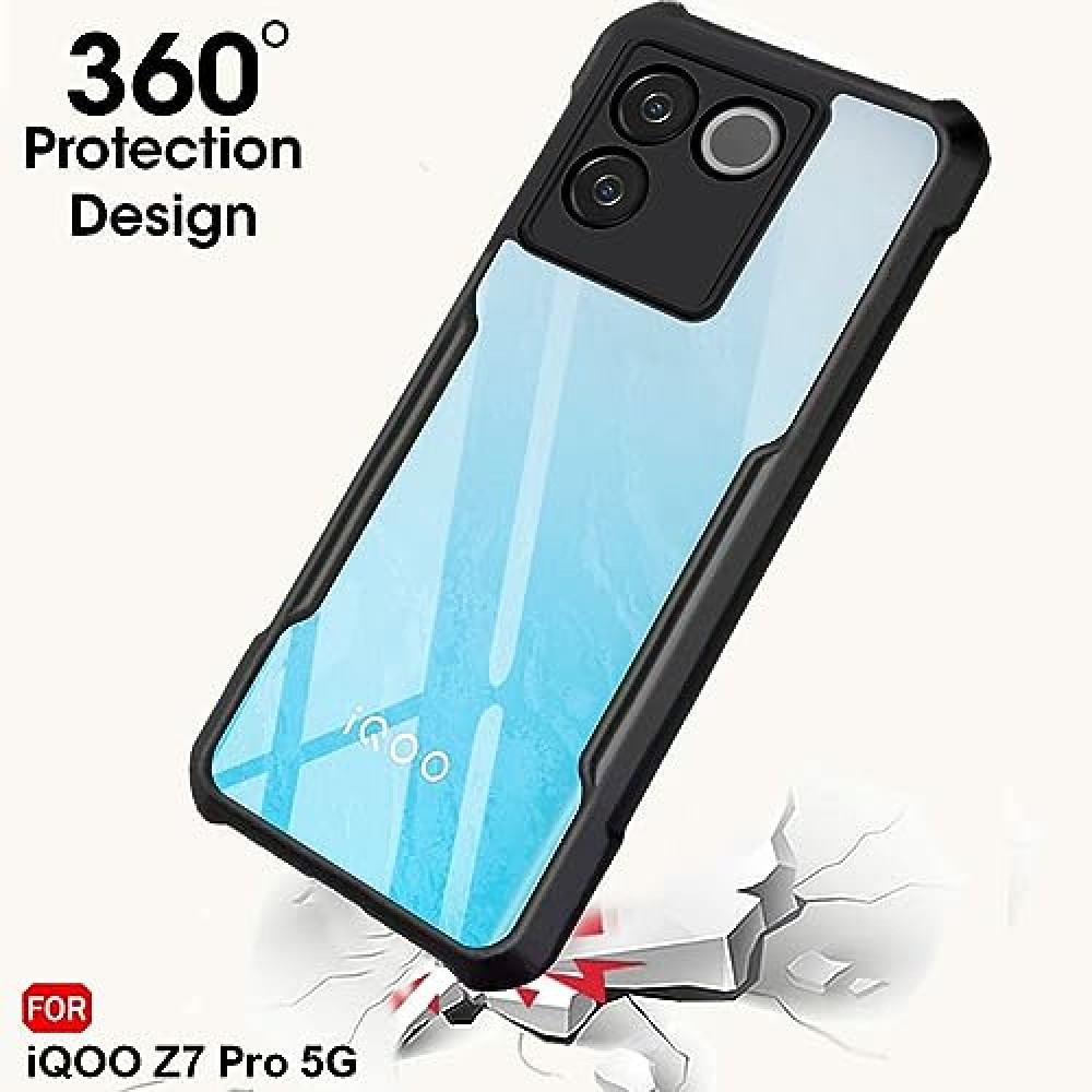 Thetkart Crystal Clear Iqoo Z7 Provivo T2 Pro 5g Back Cover Case 360 Degree Protection 1441