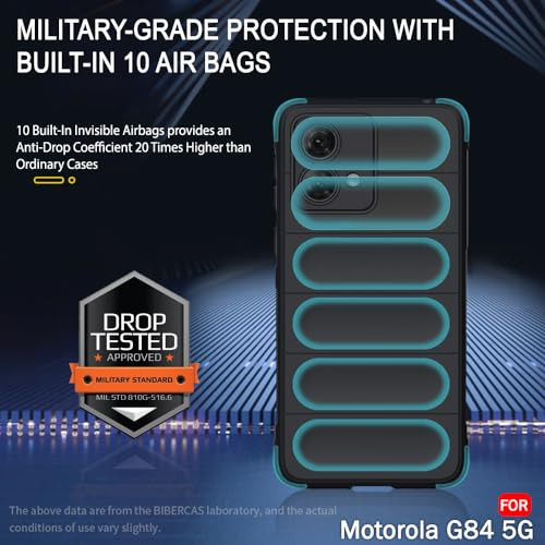 TheGiftKart Liquid Silicon Back Cover Case for Motorola Moto G84 5G, Shockproof Military Grade Protection, Micro-Fibre Cloth On Inner Side