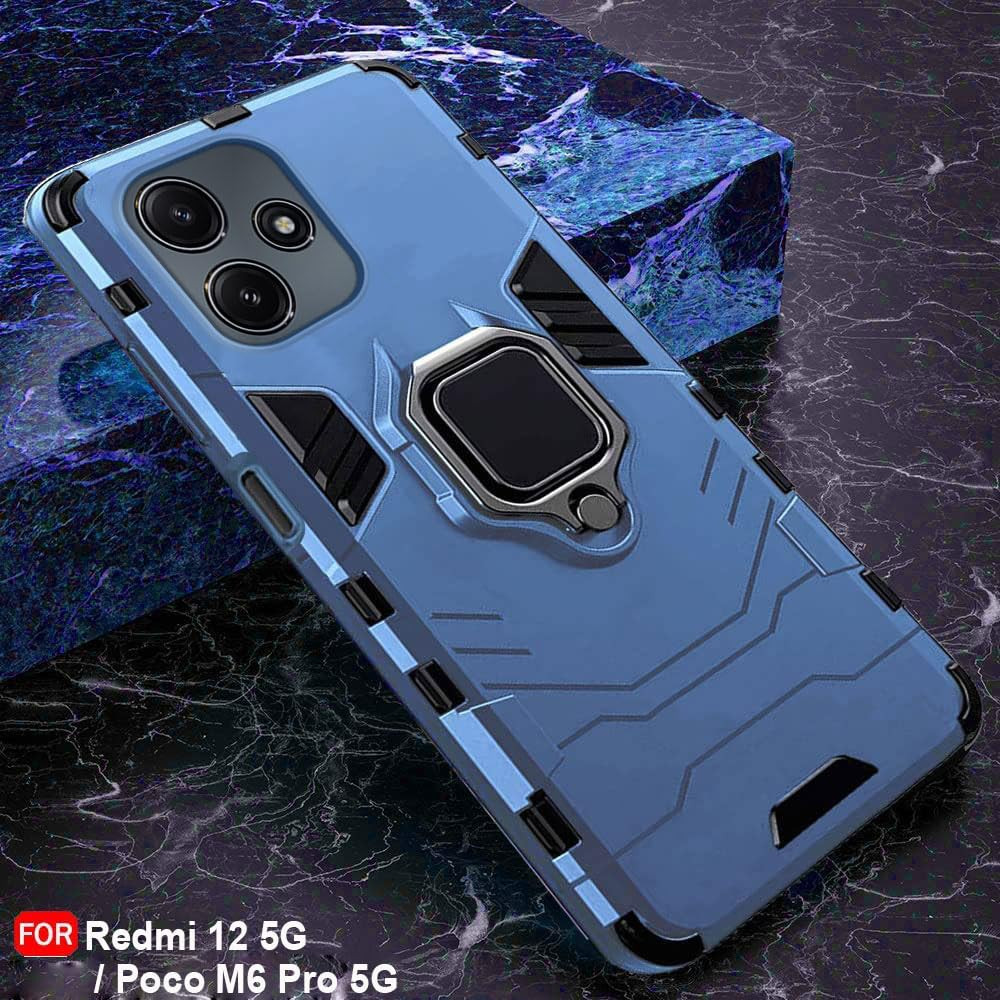 TheGiftKart Tough Armor Bumper Back Case Cover for Mi Redmi 12 5G / Poco M6  Pro 5G