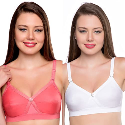 TRYLO KPL Combo Pack 38 Coral & White H - Cup,Size 38H