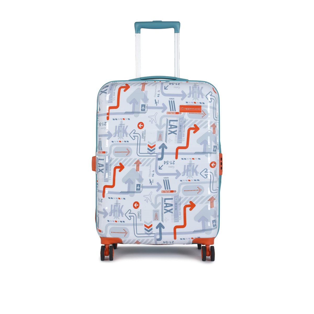 uppercase Jfk Trolley Bag Set Of 2 SM Hardsided Polycarbonate Cabin  Check-In Trolley Bag Combination Lock 8 Wheel Suitcase 2000 Days Warranty Denim Blue 285 X 46 X 655 Cm Spinner