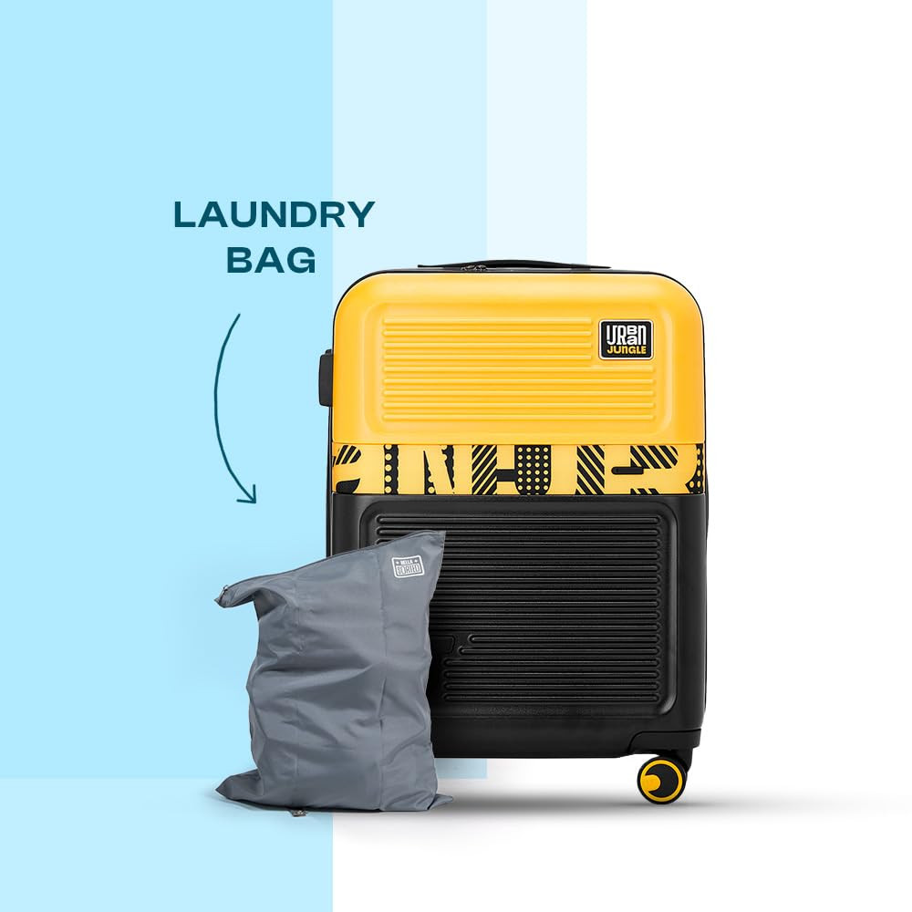 Urban Jungle Premium Trolley Bags for Travel Set of 3 Small Medium  Large Suitcase 55cm 65cm  75cm Cabin and Check-in Luggage with 8 Wheels  TSA Lock - Sundaze Yellow