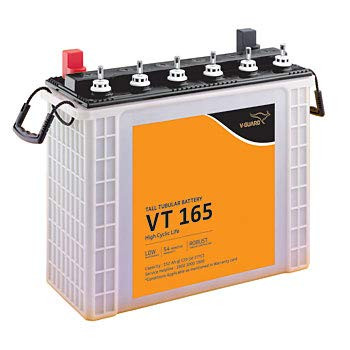 V-GUARD lead acid VT165 152AH Tall Tubular Inverter Battery compatible with motorcycle Multicolour