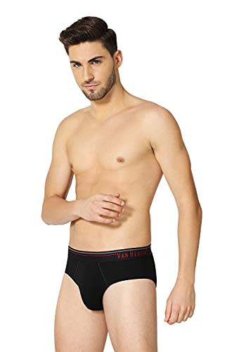 Van Heusen Men Briefs - 100% Combed Cotton - Pack of 3 - Anti Bacterial,  Colour Fresh, Moisture Wicking : : Fashion