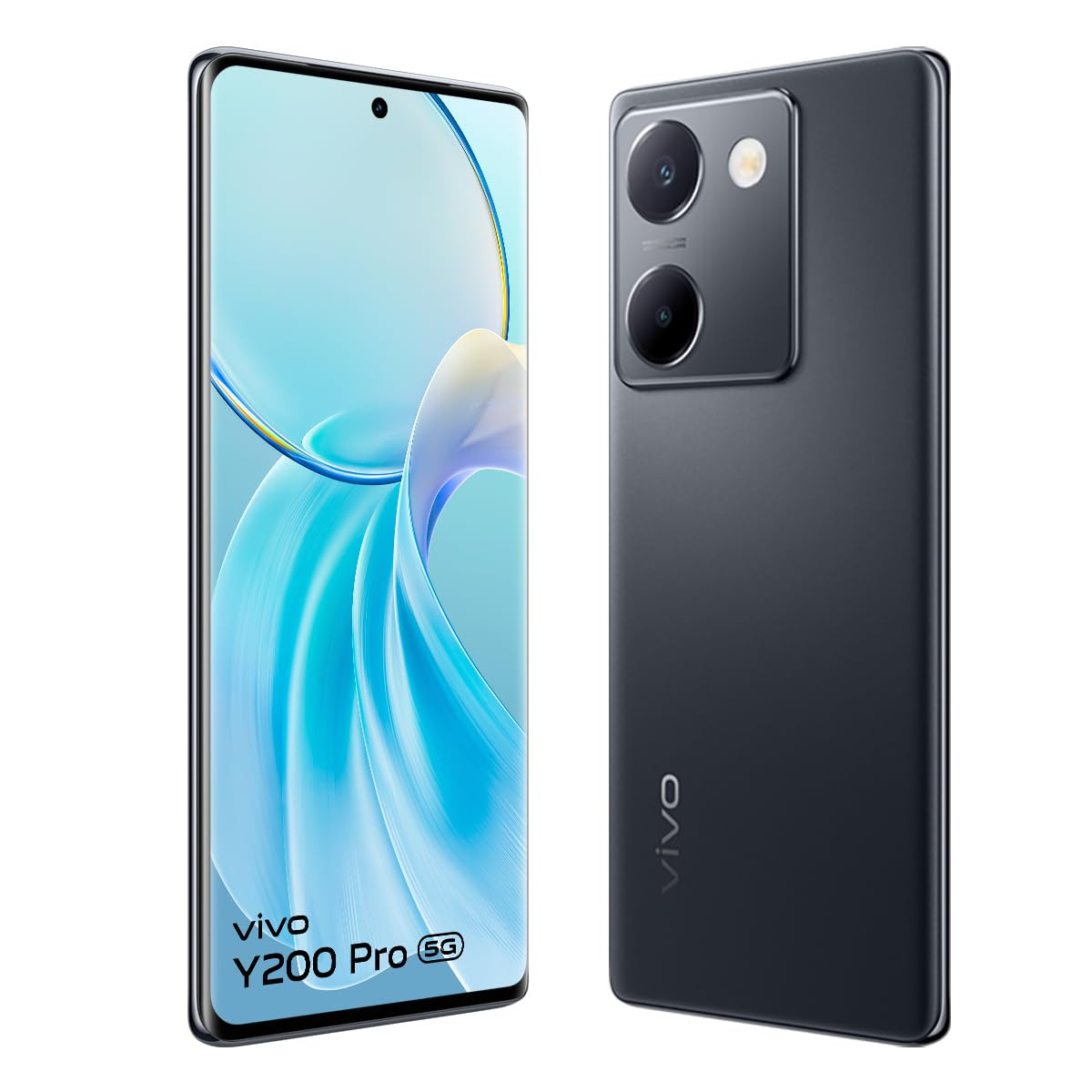 vivo Y200 Pro 5G Silk Black 8GB RAM 128GB Storage with No Cost EMIAdditional Exchange Offers  3D Curved AMOLED Display