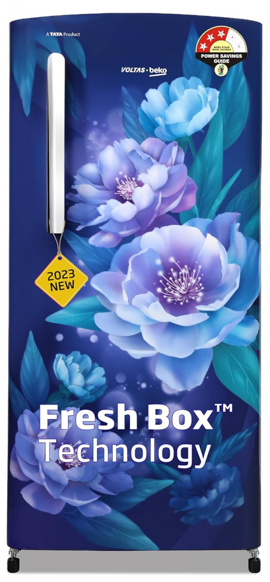 Voltas Beko A TATA Product 173 L 3 star Made-In-India Direct Cool Refrigerator RDC205C  S0PBE0M0000GO Peony Blue
