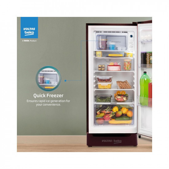 Voltas Beko A TATA Product 183 L 5 Star Made-In-India Direct Cool Refrigerator With Base Drawer RDC215A  W0FLETM0B00GO Fairy Flower LilacRomiv