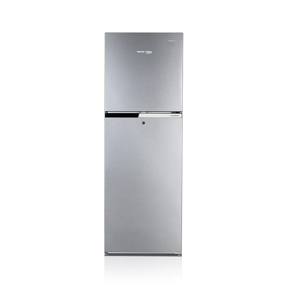 Voltas Beko RFF295CWPXIR0I0000GD 250L 3 Star Frost Free Double Door Refrigerator Brushed Silver