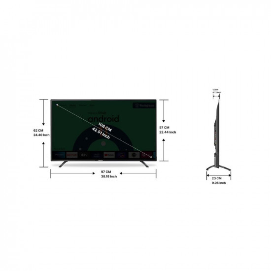 Westinghouse 106 cm 43 inches W2 Series Full HD Certified Android LED TV WH43FX71 BlackArshi