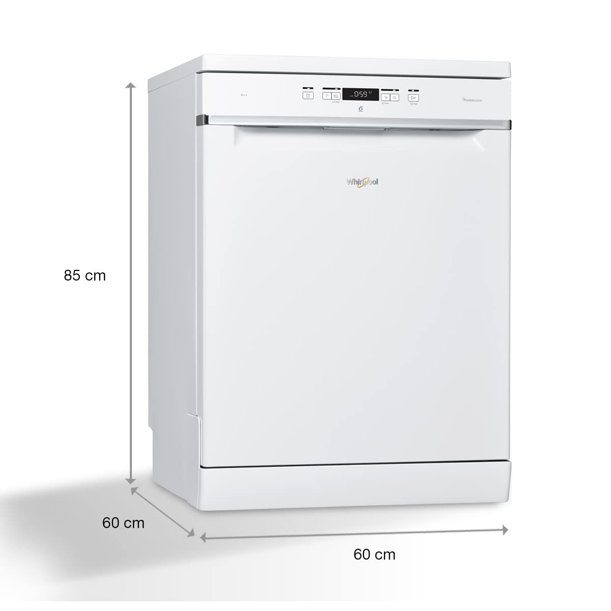Whirlpool 14 Place Settings PowerClean Technology Dishwasher WFC3C33 PF N IN White