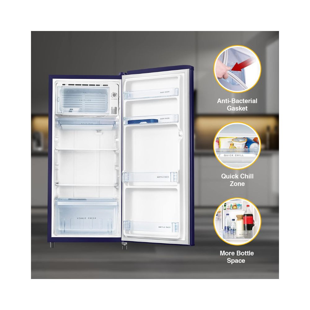 Whirlpool 184 L 2 Star Direct-Cool Single Door Refrigerator 205 WDE CLS 2S SAPPHIRE BLUE-Z Blue2023 Model