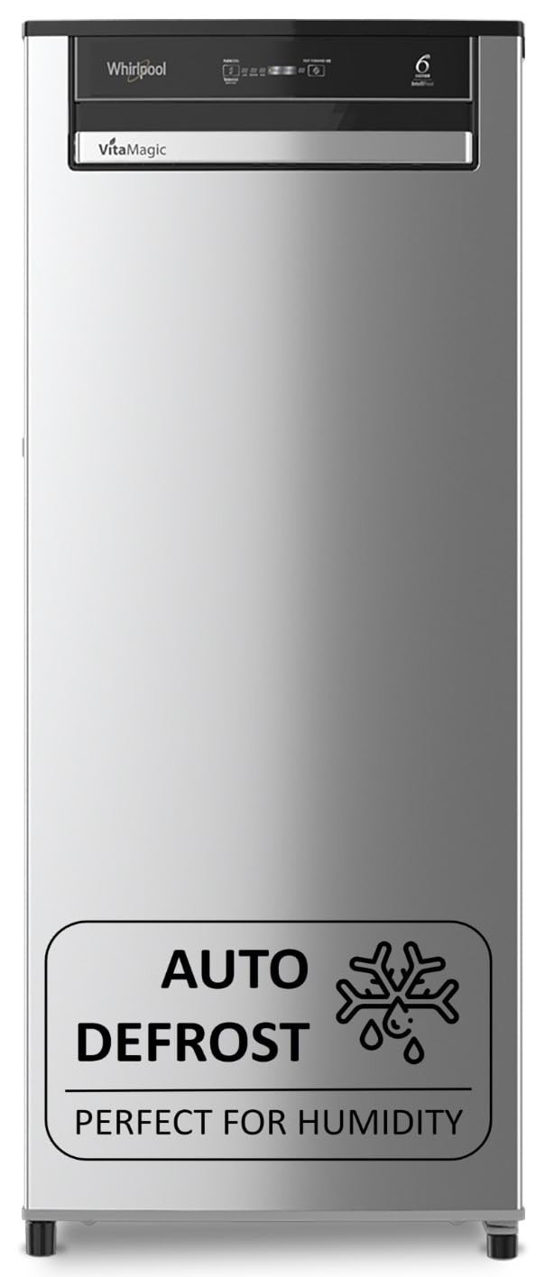 Whirlpool 192 L 3 Star Vitamagic PRO Frost Free Direct-Cool Single Door Refrigerator 215 VITAMAGIC PRO PRM 3S INV MAGNUM STEEL-Z Fridge Silver Auto Defrost Technology 2024 Model