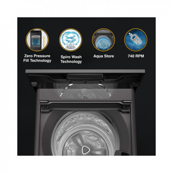 Whirlpool 7 Kg 5 Star Royal Fully-Automatic Top Loading Washing Machine WHITEMAGIC ROYAL 70 GENX Grey Hard Water Wash ZPF TechnologyArshi