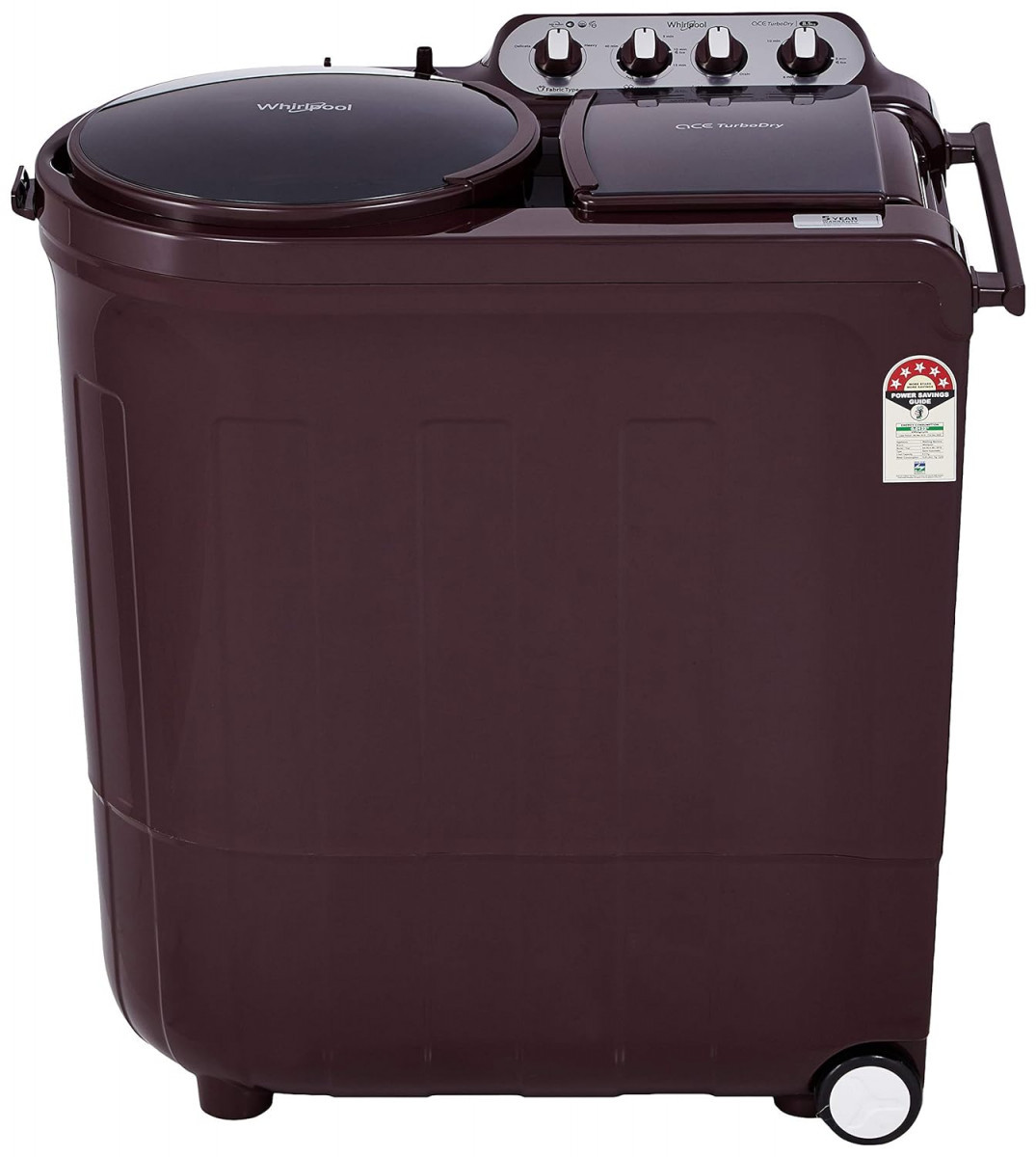 Whirlpool 85 Kg 5 Star Semi-Automatic Top Loading Washing Machine ACE 85 TURBO DRY Wine Dazzle